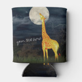 Giraffe en maan | Aangepaste Koelbox flesjes Blikjeskoeler (Achterkant)
