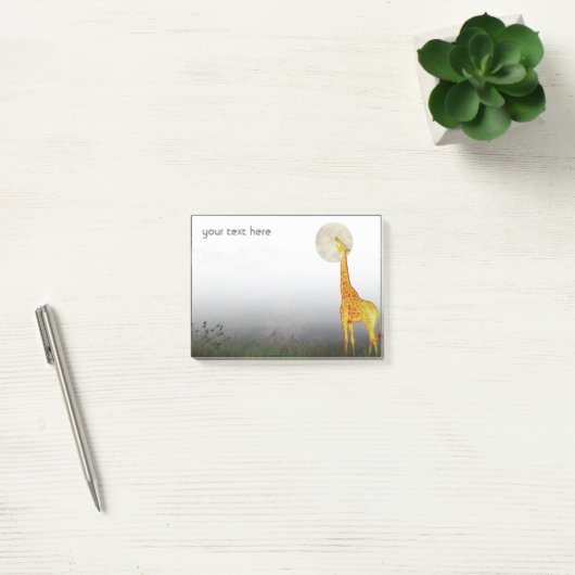 Giraffe en maan | Aangepaste Post-it® notes (Kantoor)