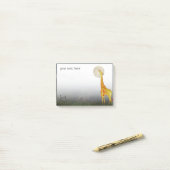 Giraffe en maan | Aangepaste Post-it® notes (Op bureau)