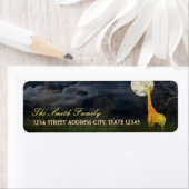 Giraffe en maan | Etiketten voor aangepaste retour (Insitu)