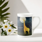Giraffe- en Moon Custom Jumbo-Mok / Bone China-Mok Porselein Kop