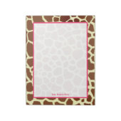 Giraffe en roze, aangepast Notitieblok (Gedraaid)