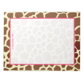 Giraffe en roze, aangepast Notitieblok (Voorkant)