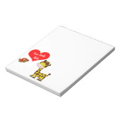 Giraffe- en vlinderbloemnoot notitieblok (Gedraaid)