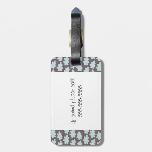 Giraffe en wolken bagagelabel (Achterkant verticaal)