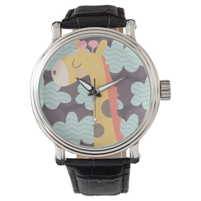 Giraffe en wolken horloge (Voorkant)