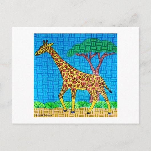 Giraffe (enkel) - Briefkaart (Voorkant)
