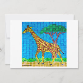 Giraffe (enkel) - Wenskaart Feestdagenkaart