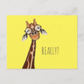 Giraffe ennuyée - Funky Frigo carte postale (Devant)