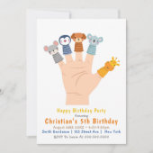 Giraffe et amis 5e anniversaire Invitations (Devant)