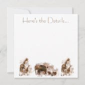 GIRAFFE ET BÉBÉ - Invitation (Dos)