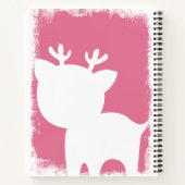 Giraffe et cerf carnet rose avec nom (Dos)