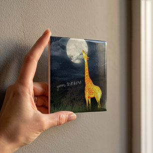 Giraffe et Lune   Carreaux photo en céramique pers