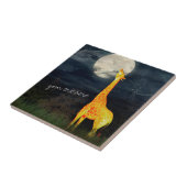 Giraffe et Lune | Carreaux photo en céramique pers (Côté)