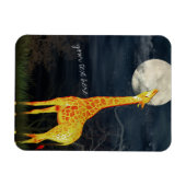 Giraffe et Lune | Magnet photo personnalisé (Horizontal)