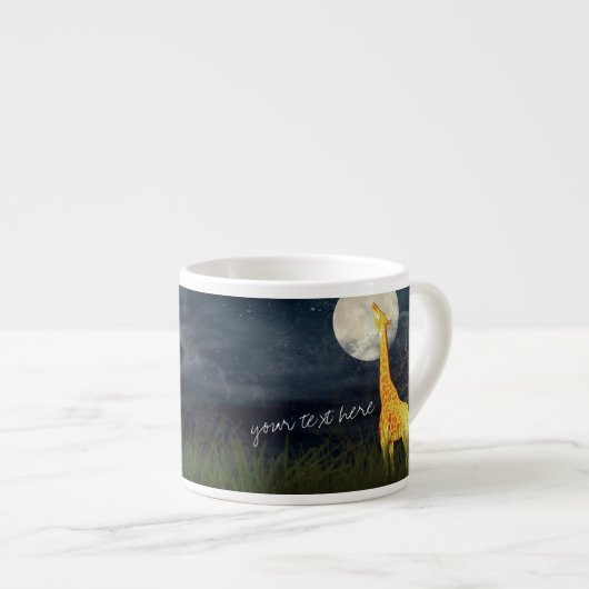 Giraffe et Lune | Mug Jumbo Personnalisé / Mug Esp (Devant droit)