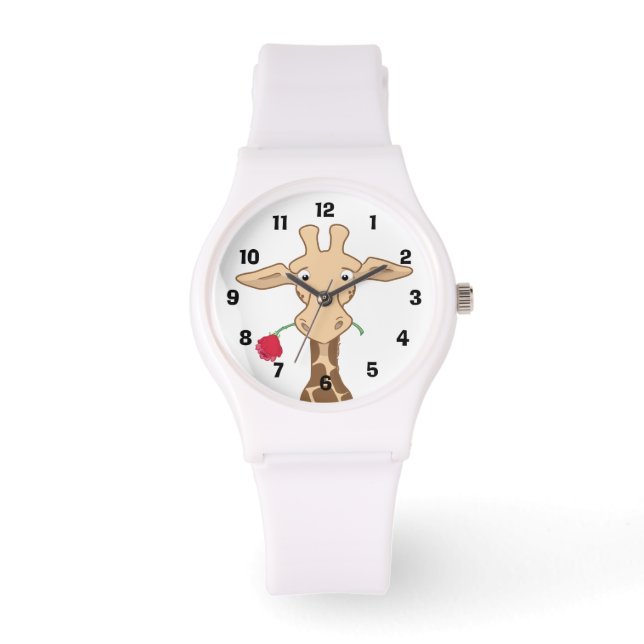 Giraffe et montre Rose (Recto)
