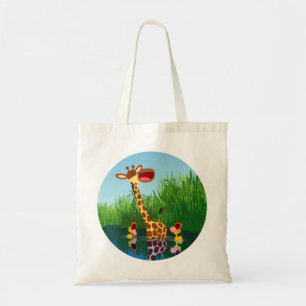 Giraffe et sac de colliers de cartons mignons