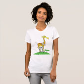 Giraffe Et T-shirt Femme Zèbre (Devant entier)