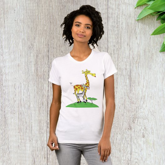 Giraffe Et T-shirt Femme Zèbre
