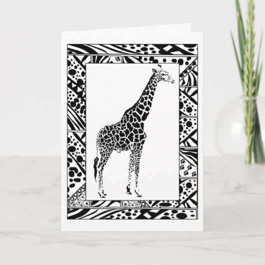 Giraffe étude Carte d'anniversaire (Devant)