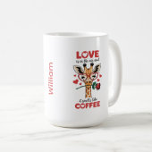 Giraffe Express Your Love Mug (Devant droit)