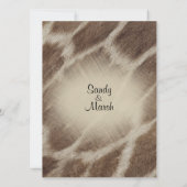 Giraffe Faire-part de mariage (Dos)