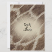 Giraffe Faire-part de mariage (Dos)