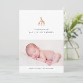 Giraffe Faire-part de naissance (Debout devant)