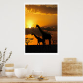 Giraffe Familie 2 Poster (Keuken)
