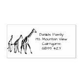 Giraffe Familie Adres Zelfinkend stempel (Design)