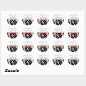 Giraffe Familie baby meisje Geboortedatum geboorte Ronde Sticker (Vel)
