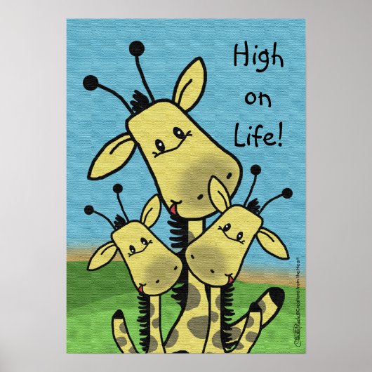 Giraffe Familie Poster (Voorkant)