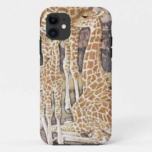 Giraffe Famille iPhone 5 Coque (Dos)