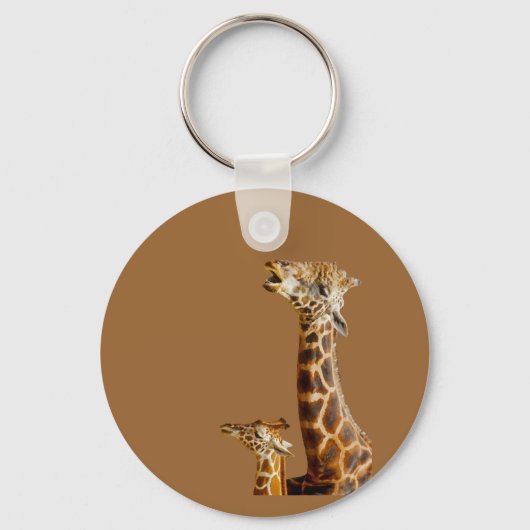 Giraffe Family Cadeft Sleutelhanger (Voorkant)