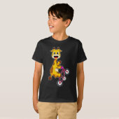 Giraffe fiets t-shirt (Voorkant volledig)