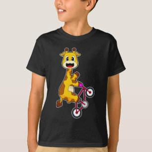 Giraffe fiets t-shirt