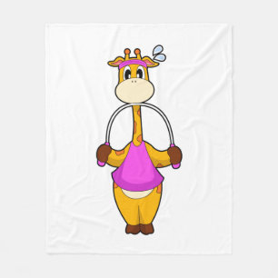 Giraffe Fitness Rope Fleece Deken