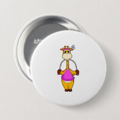 Giraffe Fitness Rope Ronde Button 7,6 Cm (Voorkant /achterkant)