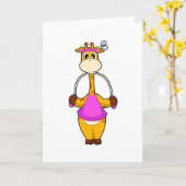 Giraffe Fitness Touw Kaart (Gele Bloem)