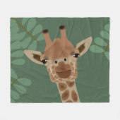 Giraffe Fleece Blanket Deken (Voorkant (Horizontaal))