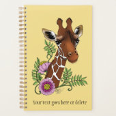 Giraffe Fleurs de Portrait Jaunes (Devant)