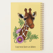 Giraffe Fleurs de Portrait Jaunes (Dos)