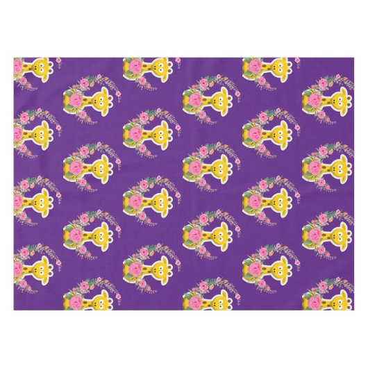 Giraffe florale Roses roses nappes (Devant (Horizontal))