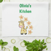 Giraffe Florale Serviette à main (Plié)