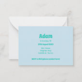 Giraffe Forrest Fun Party Uitnodiging - Vier verga (Achterkant)