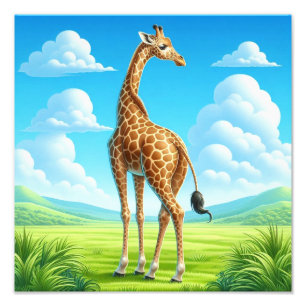 Giraffe Foto Afdruk