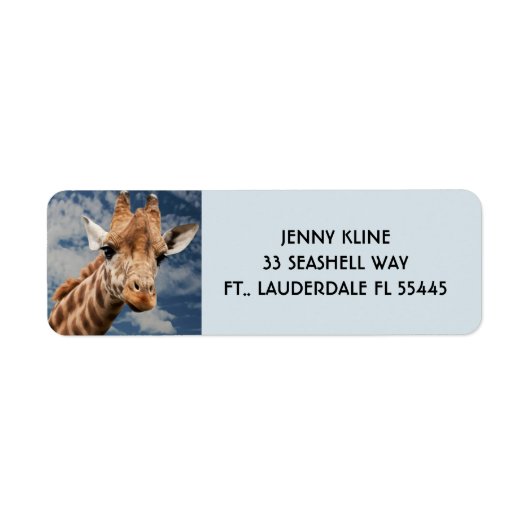 GIRAFFE FOTOGRAPHY Return Address LabelS (Voorkant)