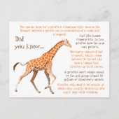 Giraffe Fun Facts Wildlife Briefkaart (Voorkant)