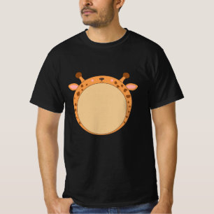 Giraffe Funny Zoo Dieren Rond Giraffe T-shirt